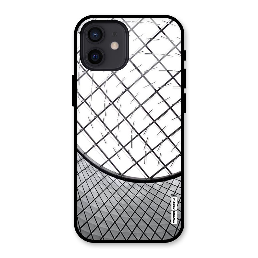 Modern Abstract Pattern Glass Back Case for iPhone 12