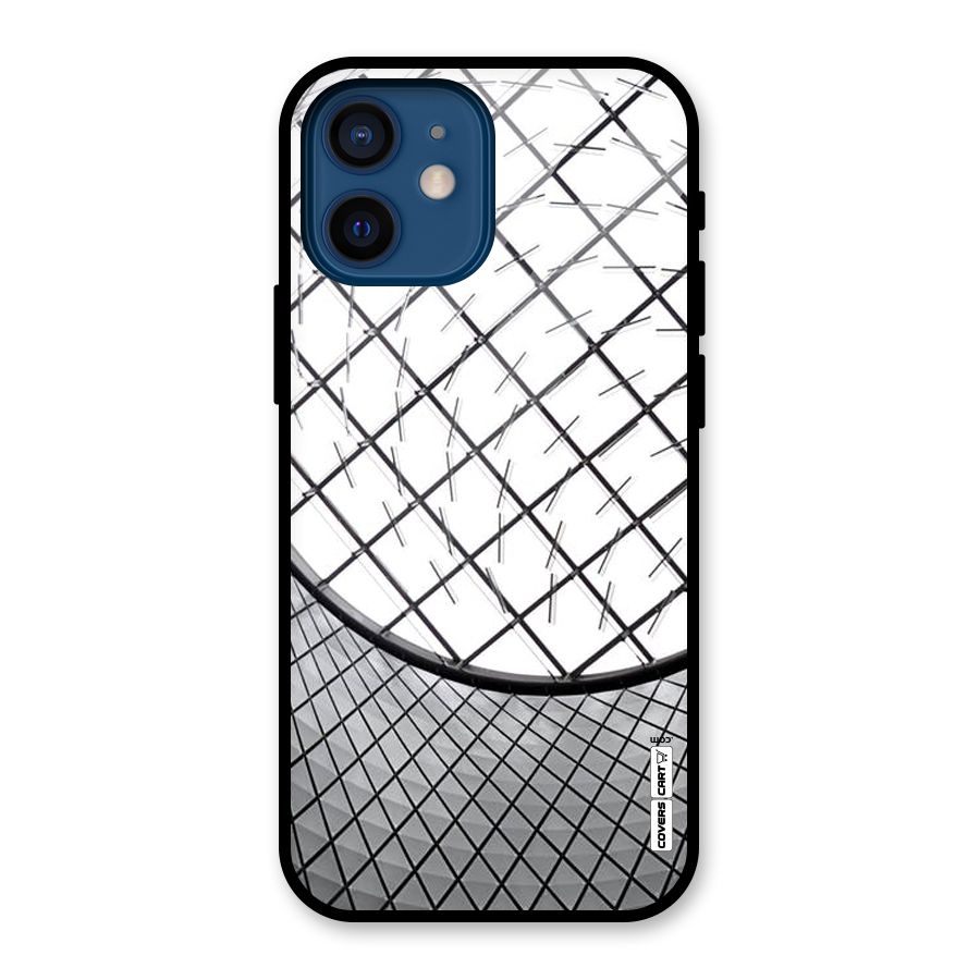 Modern Abstract Pattern Glass Back Case for iPhone 12 Mini