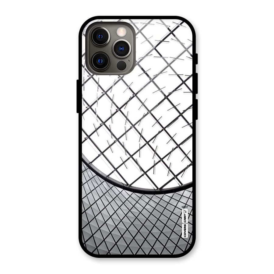 Modern Abstract Pattern Glass Back Case for iPhone 12 Pro