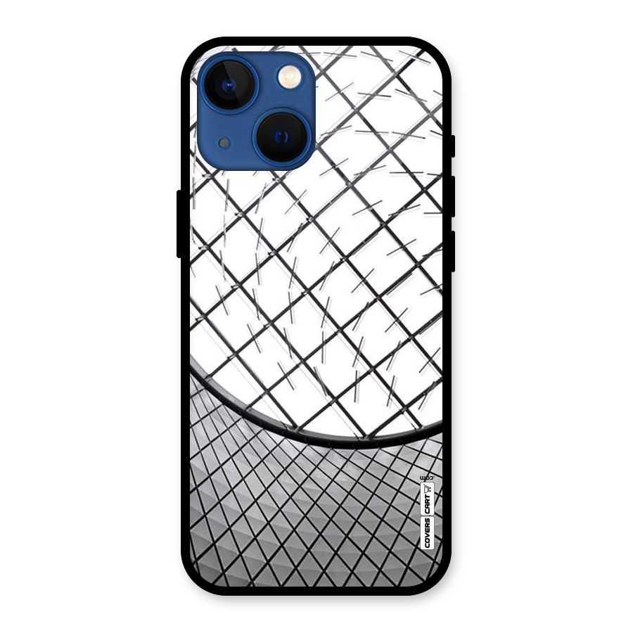 Modern Abstract Pattern Glass Back Case for iPhone 13 Mini