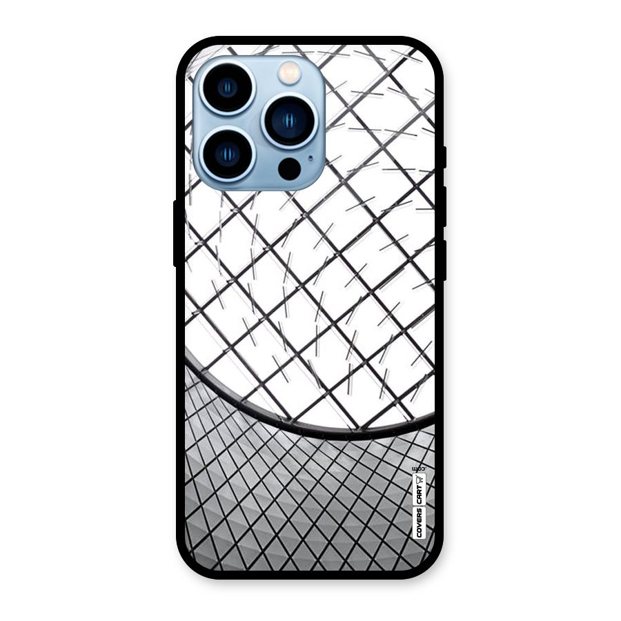 Modern Abstract Pattern Glass Back Case for iPhone 13 Pro