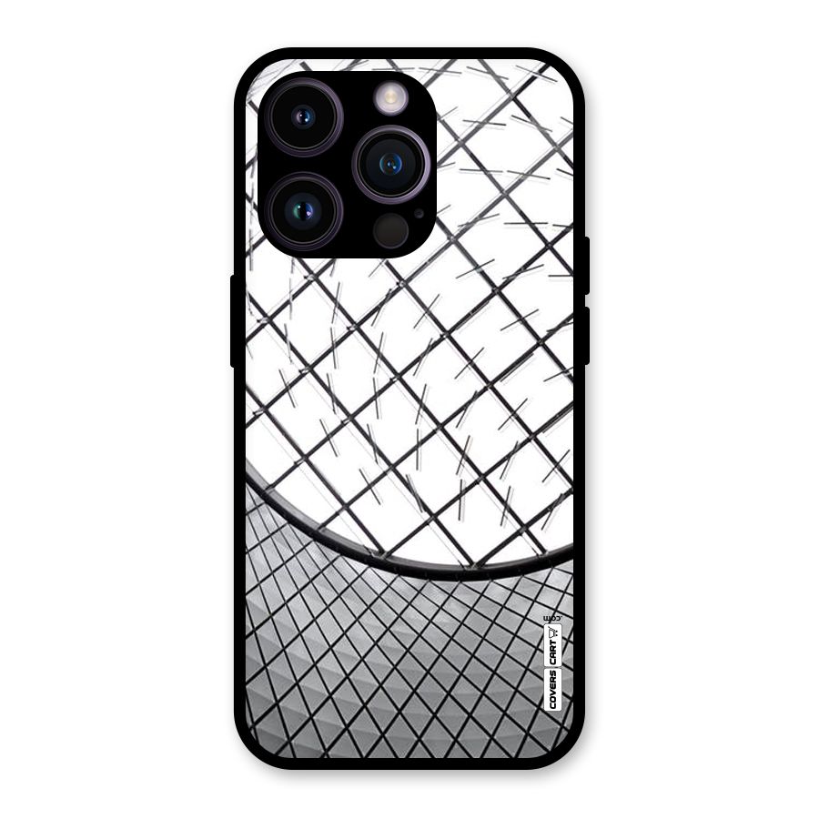 Modern Abstract Pattern Glass Back Case for iPhone 14 Pro