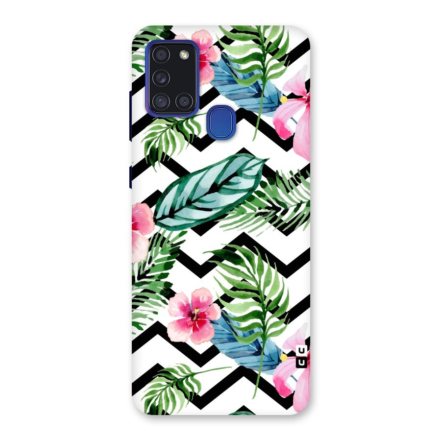 Modern Flowers Back Case for Galaxy A21s