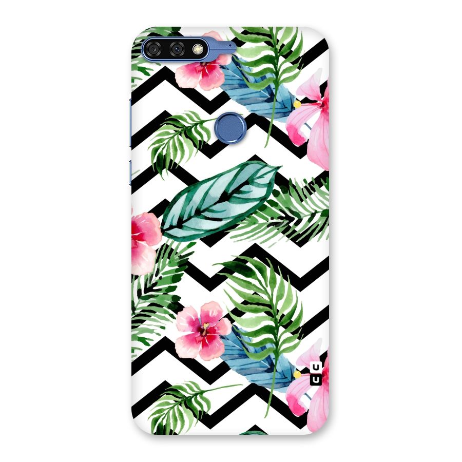 Modern Flowers Back Case for Honor 7C
