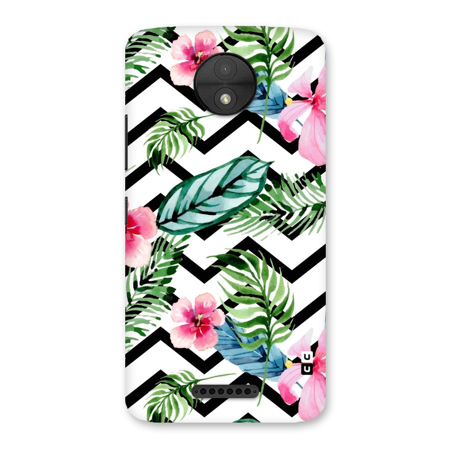 Modern Flowers Back Case for Moto C