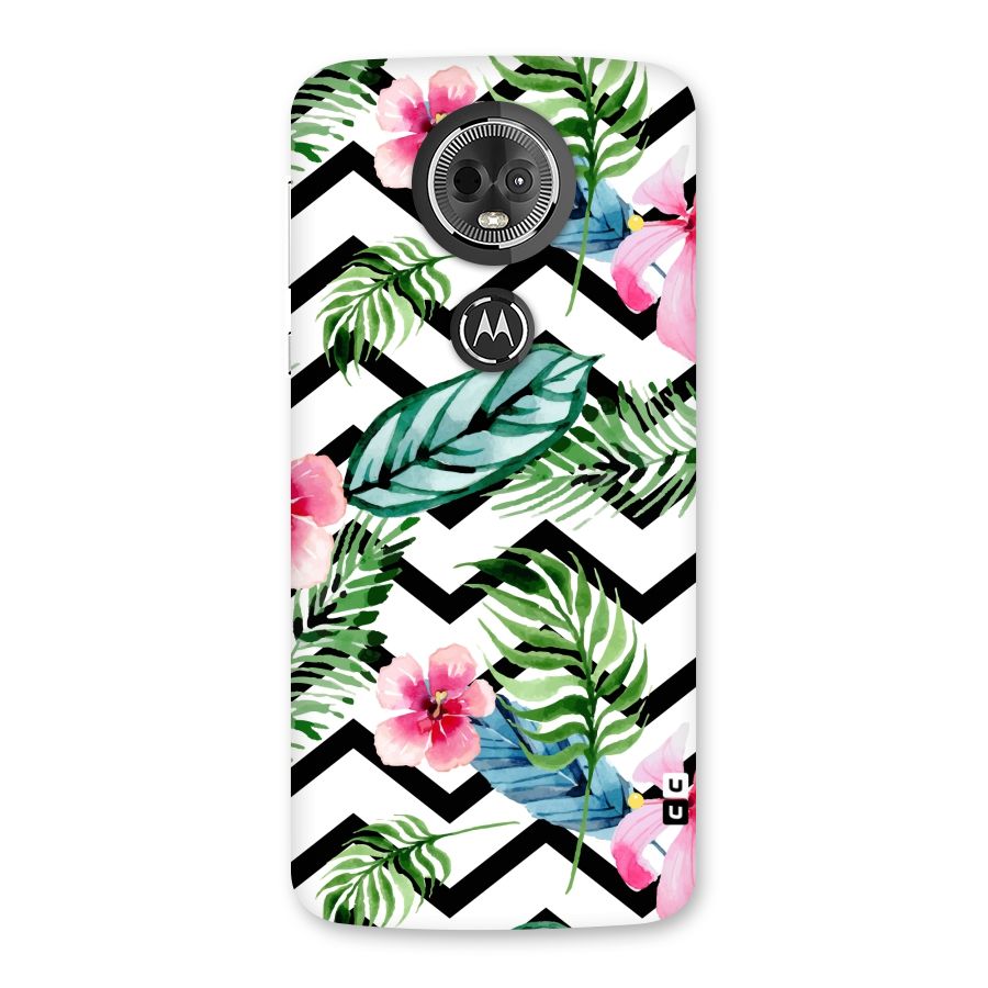 Modern Flowers Back Case for Moto E5 Plus