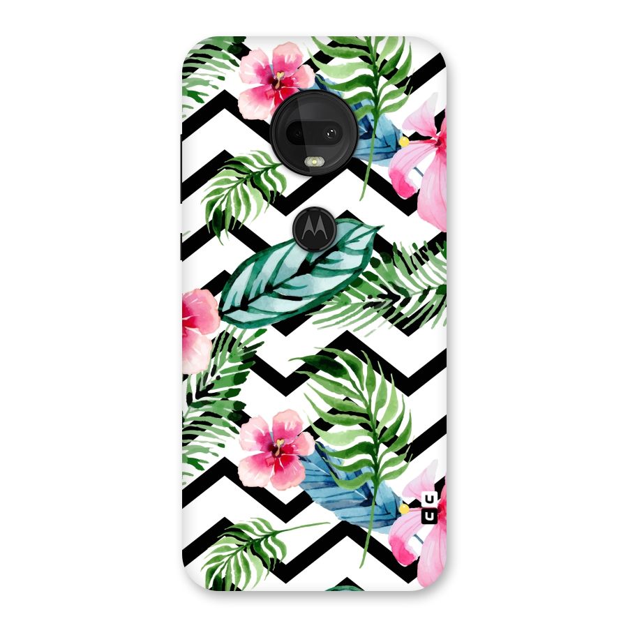 Modern Flowers Back Case for Moto G7