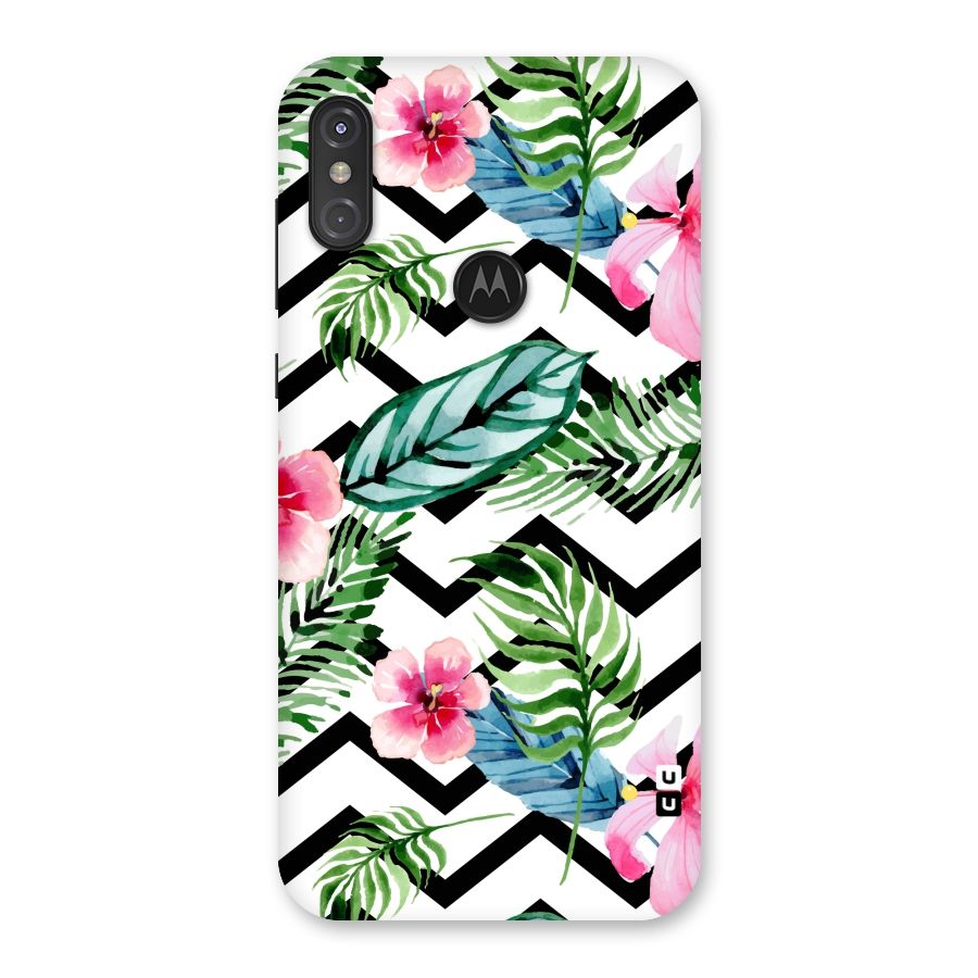 Modern Flowers Back Case for Motorola One Power