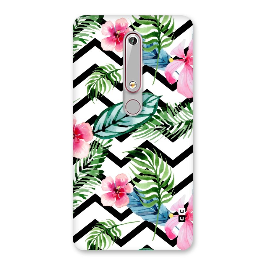 Modern Flowers Back Case for Nokia 6.1
