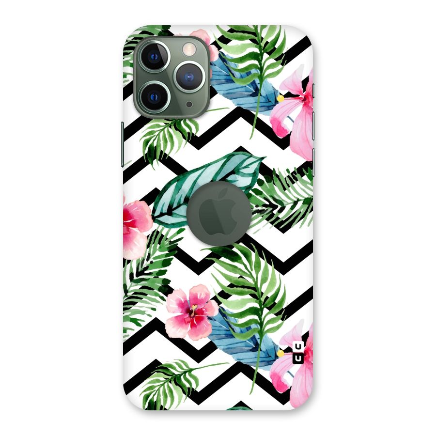 Modern Flowers Back Case for iPhone 11 Pro Logo  Cut