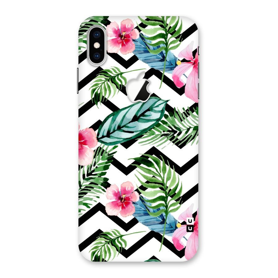 Modern Flowers Back Case for iPhone XS Max Apple Cut