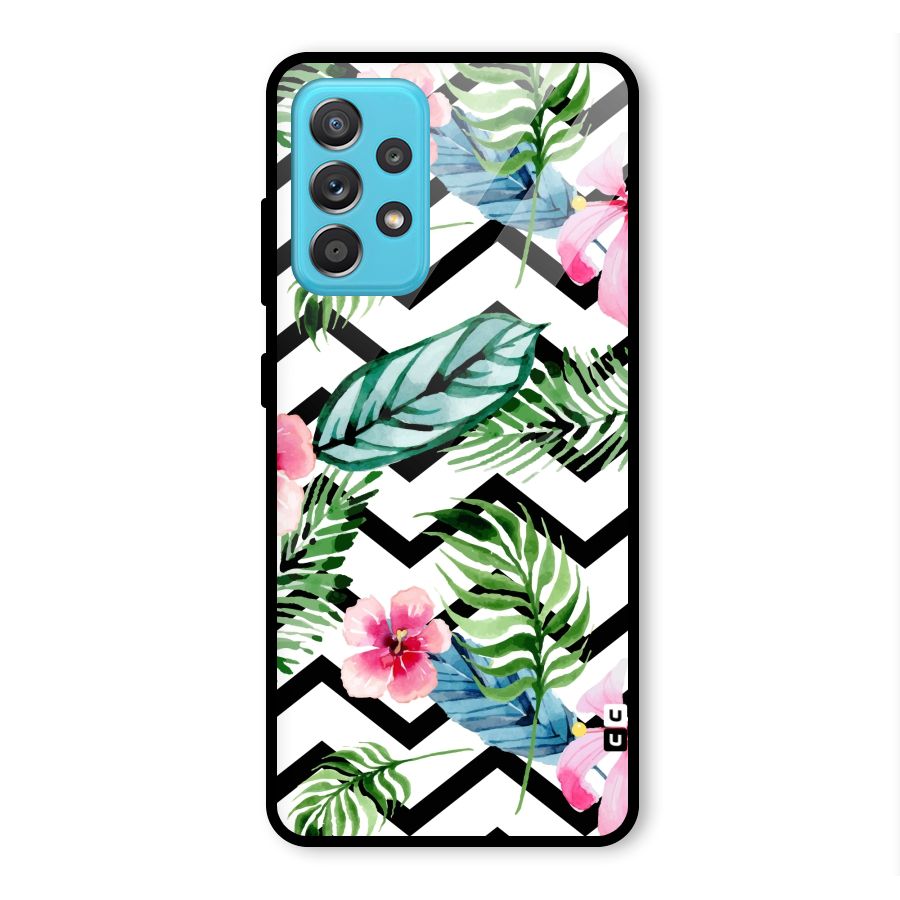 Modern Flowers Glass Back Case for Galaxy A52
