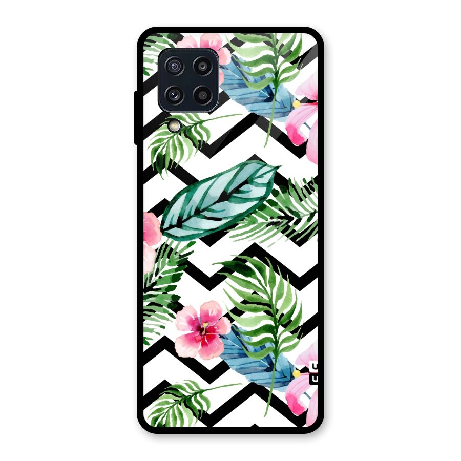 Modern Flowers Glass Back Case for Galaxy M32