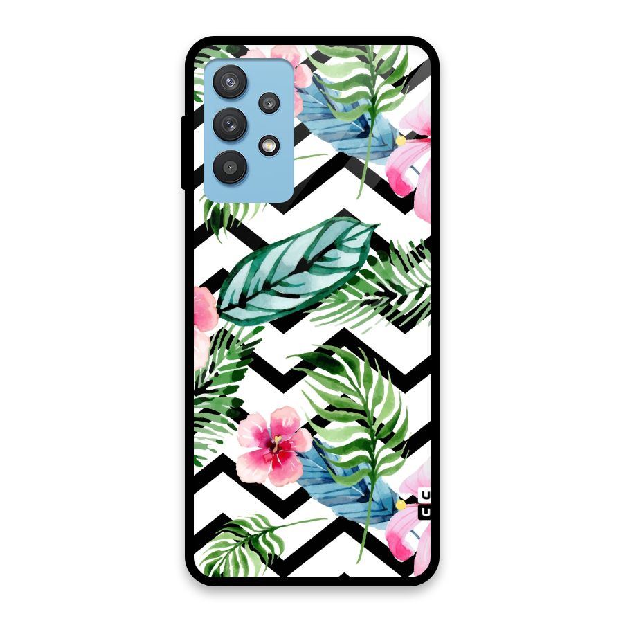 Modern Flowers Glass Back Case for Galaxy M32 5G