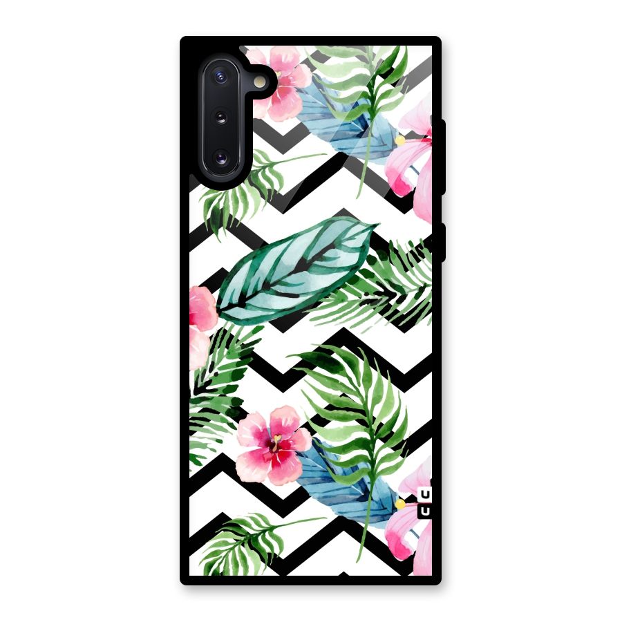 Modern Flowers Glass Back Case for Galaxy Note 10