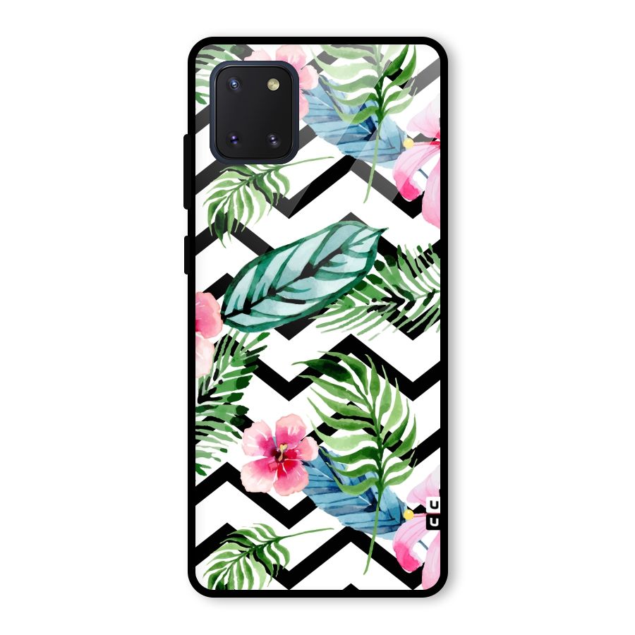 Modern Flowers Glass Back Case for Galaxy Note 10 Lite