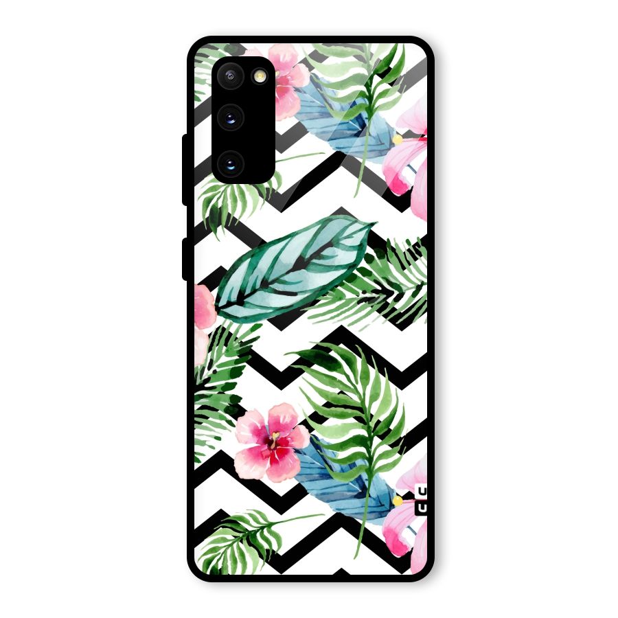 Modern Flowers Glass Back Case for Galaxy S20 FE 5G