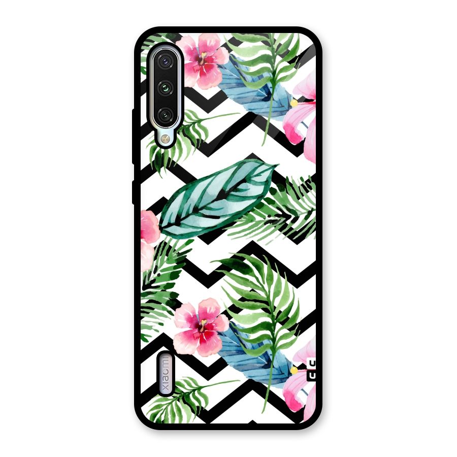 Modern Flowers Glass Back Case for Mi A3