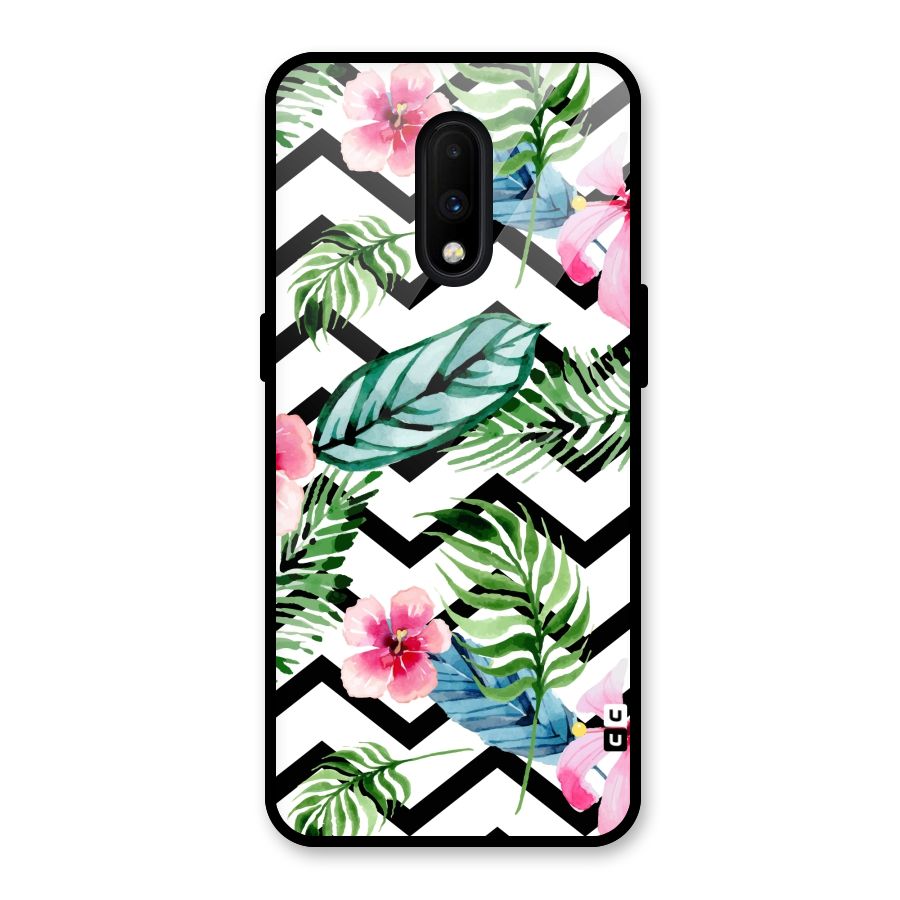 Modern Flowers Glass Back Case for OnePlus 7