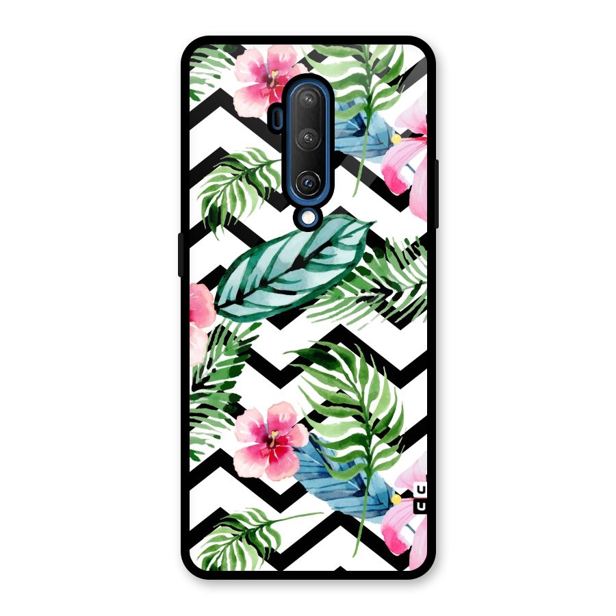 Modern Flowers Glass Back Case for OnePlus 7T Pro