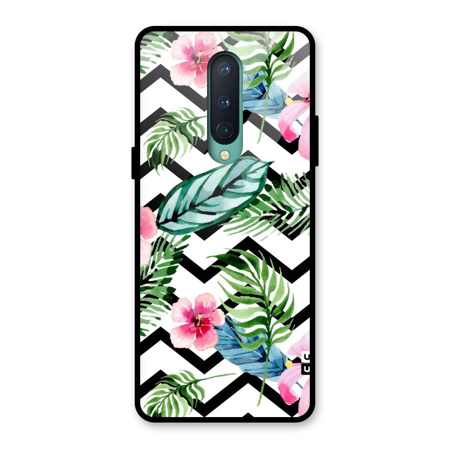 Modern Flowers Glass Back Case for OnePlus 8