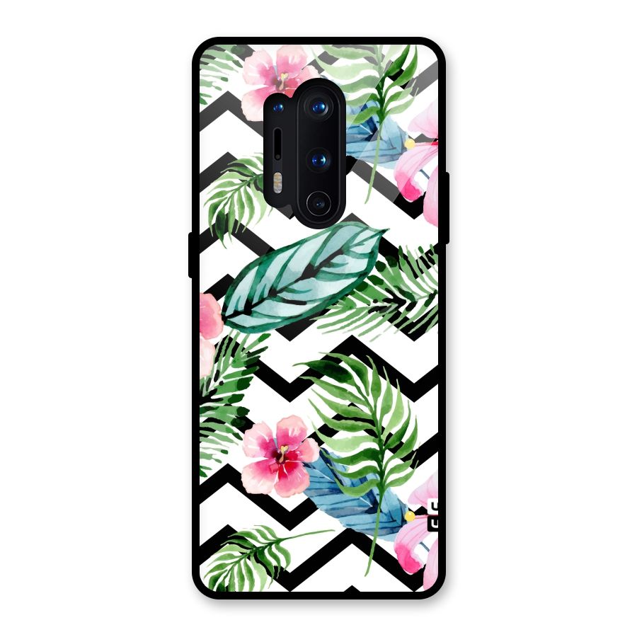 Modern Flowers Glass Back Case for OnePlus 8 Pro