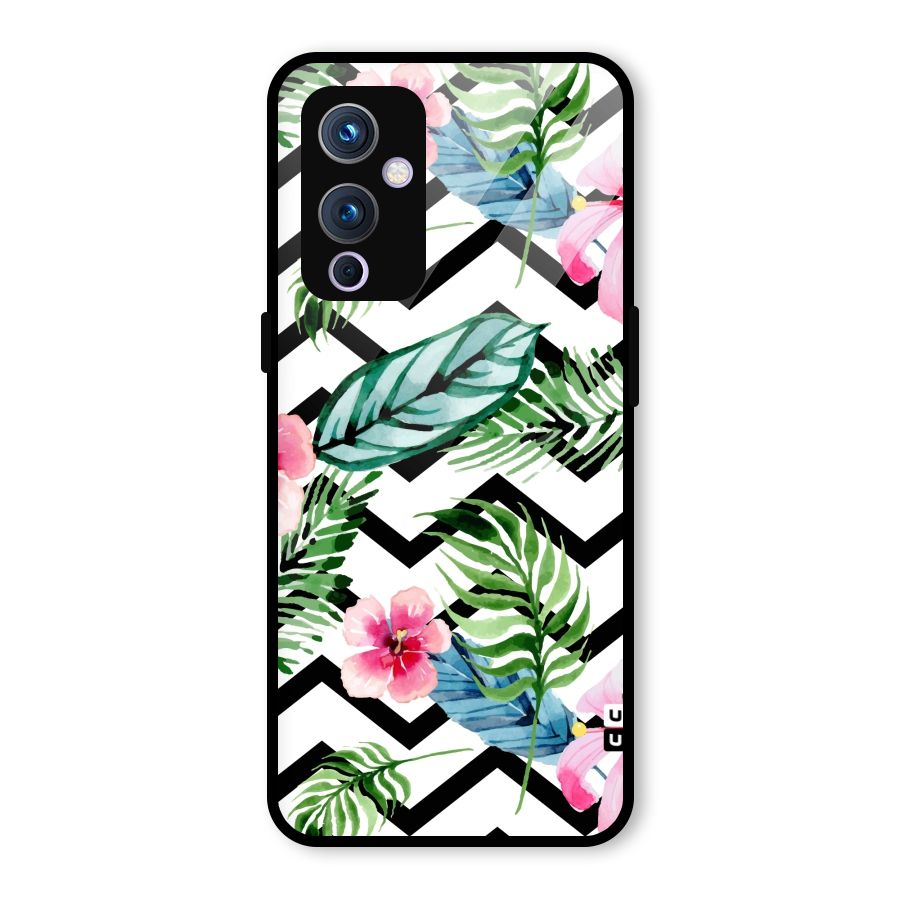 Modern Flowers Glass Back Case for OnePlus 9