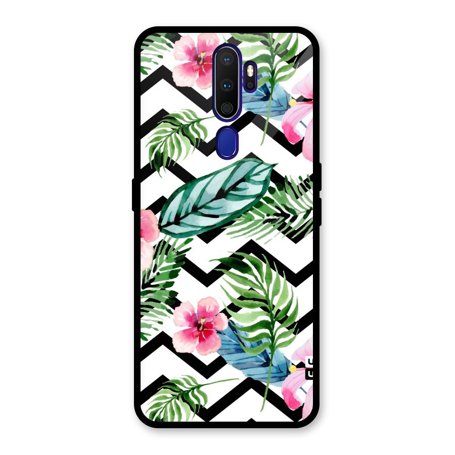 Modern Flowers Glass Back Case for Oppo A9 (2020)