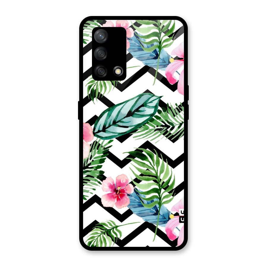 Modern Flowers Glass Back Case for Oppo F19
