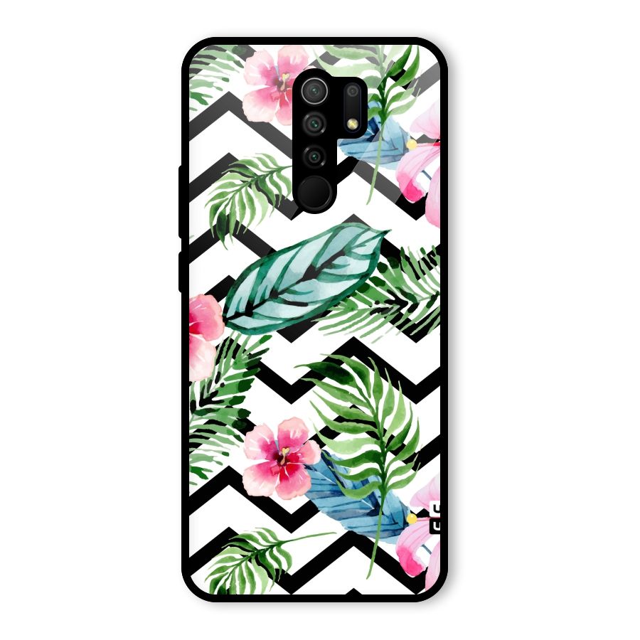 Modern Flowers Glass Back Case for Poco M2