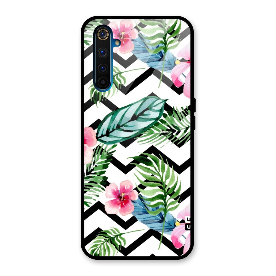Modern Flowers Glass Back Case for Realme 6 Pro