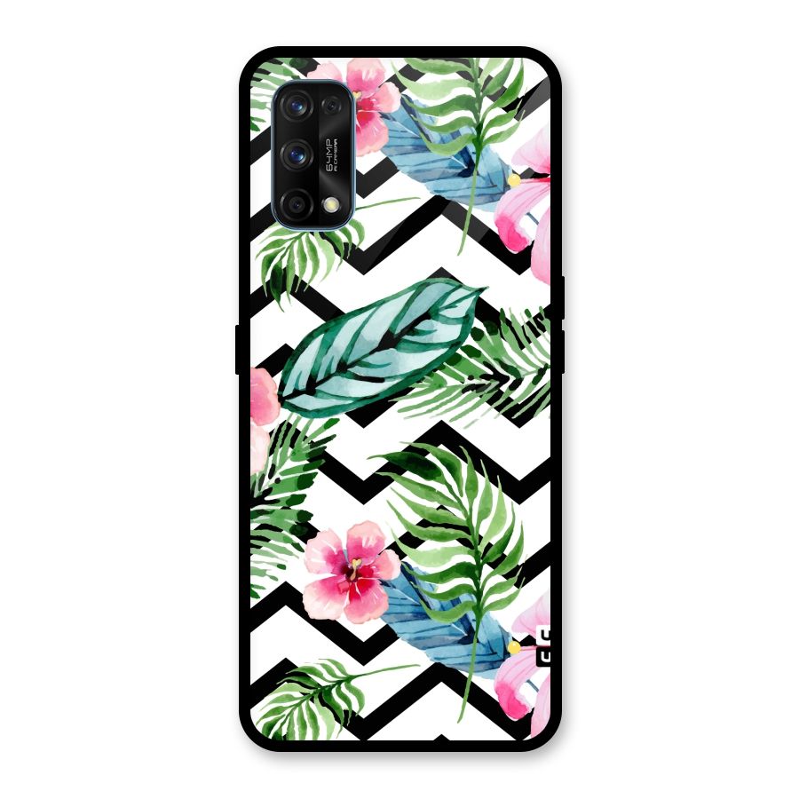 Modern Flowers Glass Back Case for Realme 7 Pro