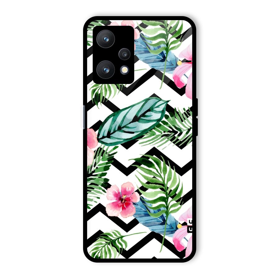 Modern Flowers Glass Back Case for Realme 9 Pro 5G