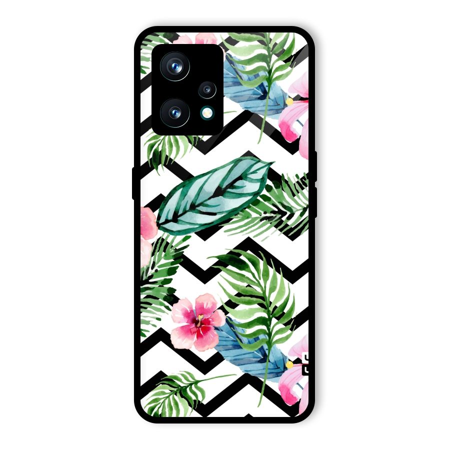 Modern Flowers Glass Back Case for Realme 9 Pro Plus 5G