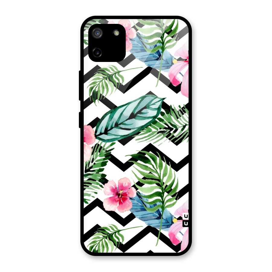 Modern Flowers Glass Back Case for Realme C11