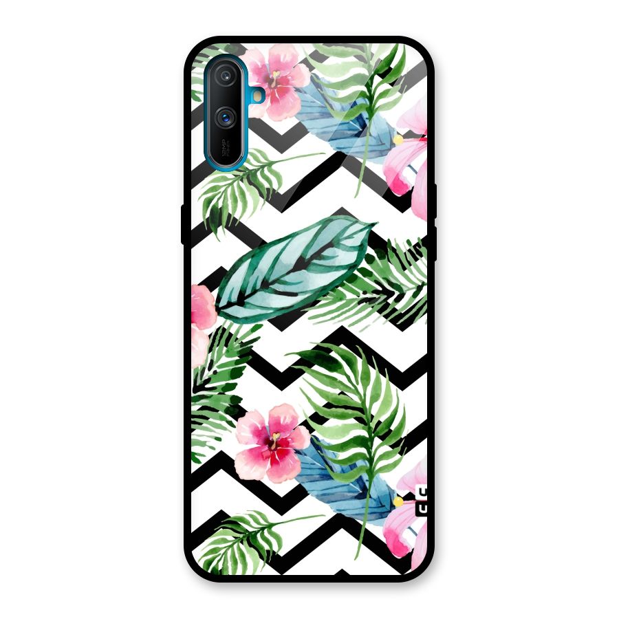 Modern Flowers Glass Back Case for Realme C3