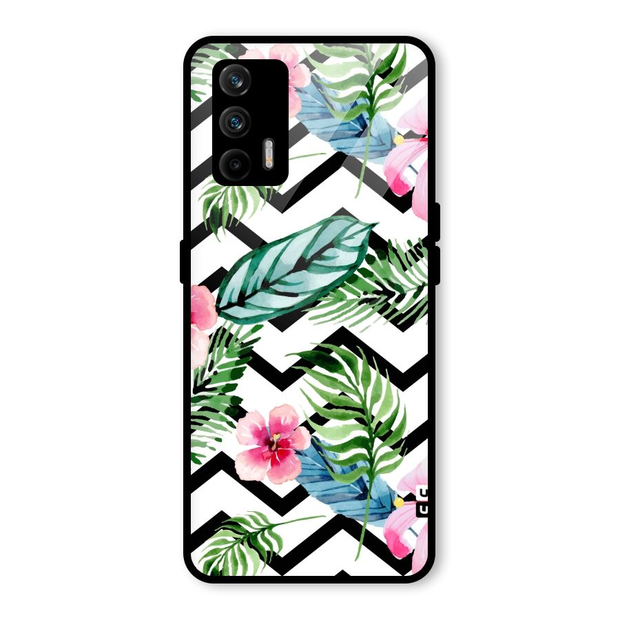 Modern Flowers Glass Back Case for Realme GT 5G
