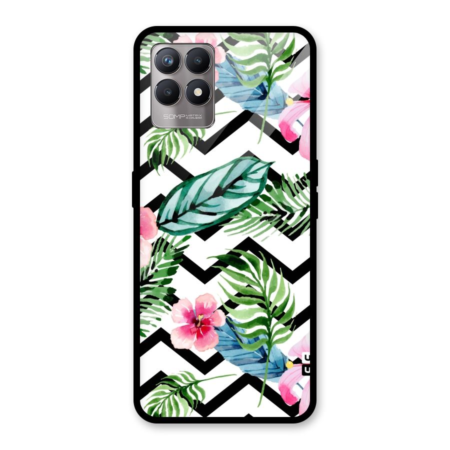 Modern Flowers Glass Back Case for Realme Narzo 50