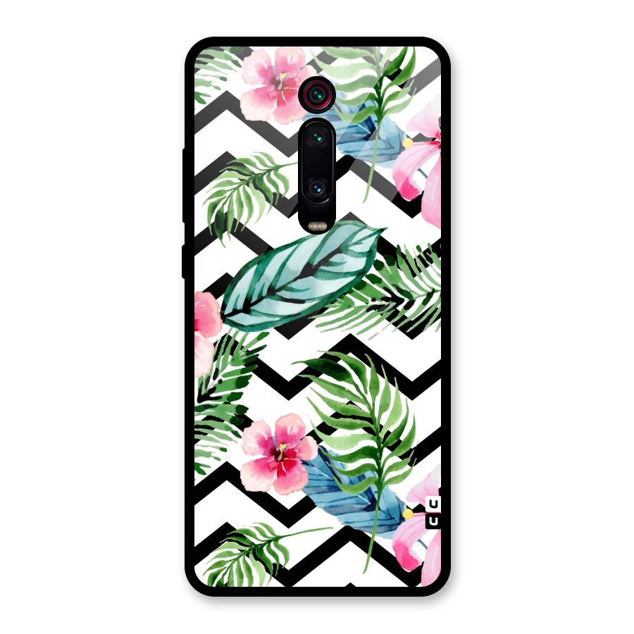 Modern Flowers Glass Back Case for Redmi K20 Pro