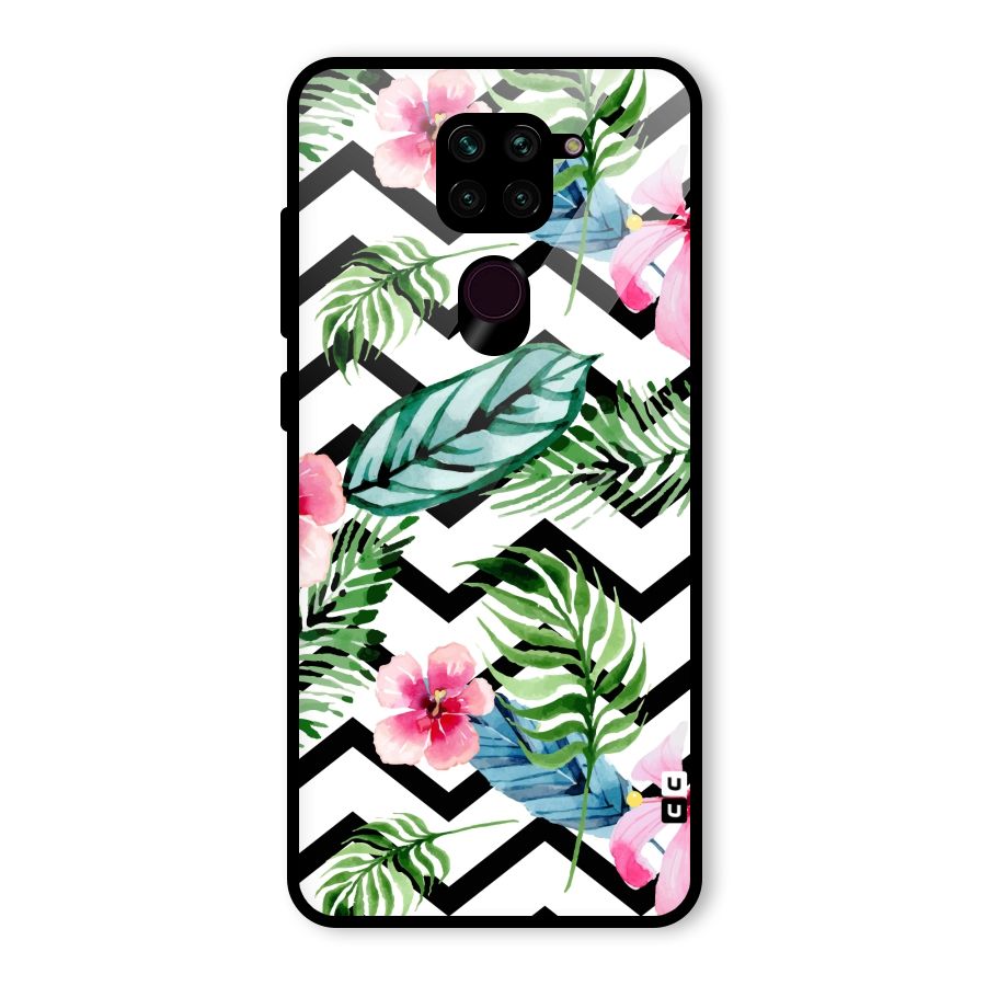 Modern Flowers Glass Back Case for Redmi Note 9