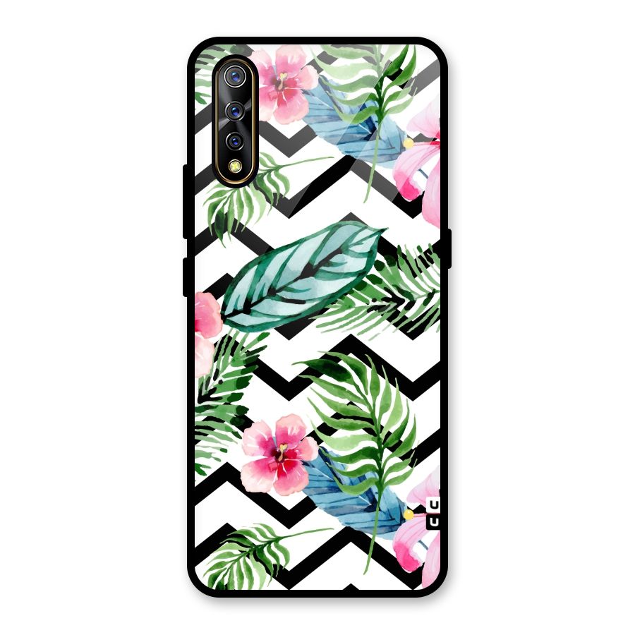 Modern Flowers Glass Back Case for Vivo S1
