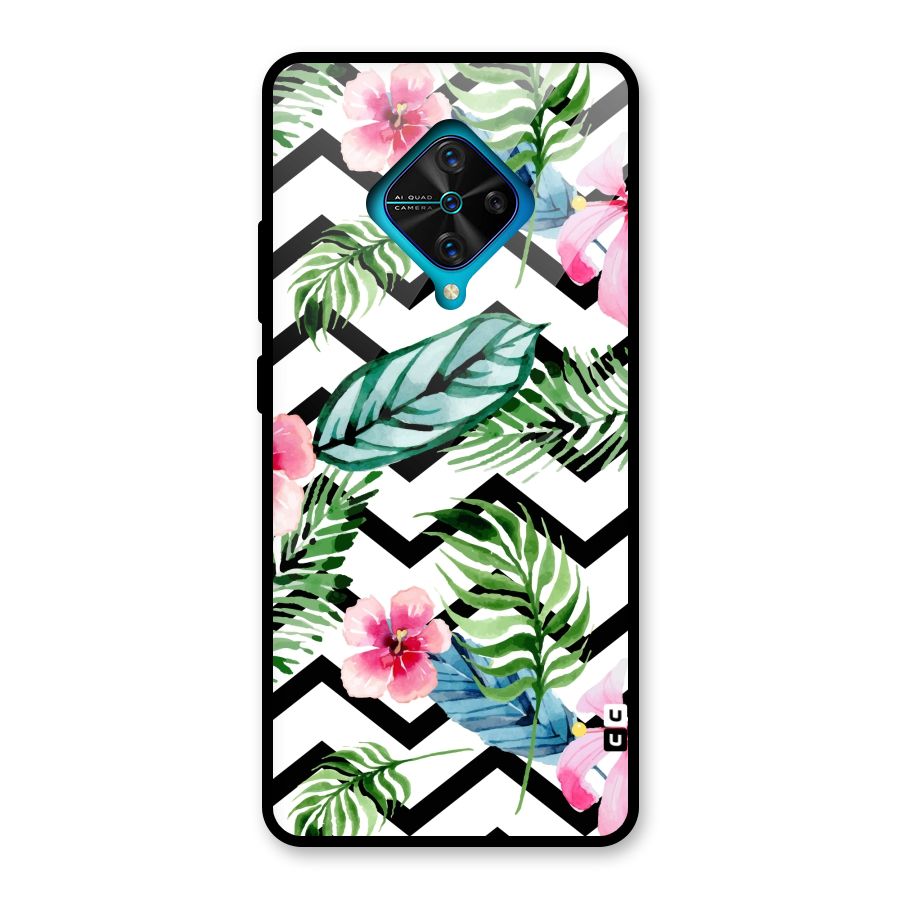 Modern Flowers Glass Back Case for Vivo S1 Pro