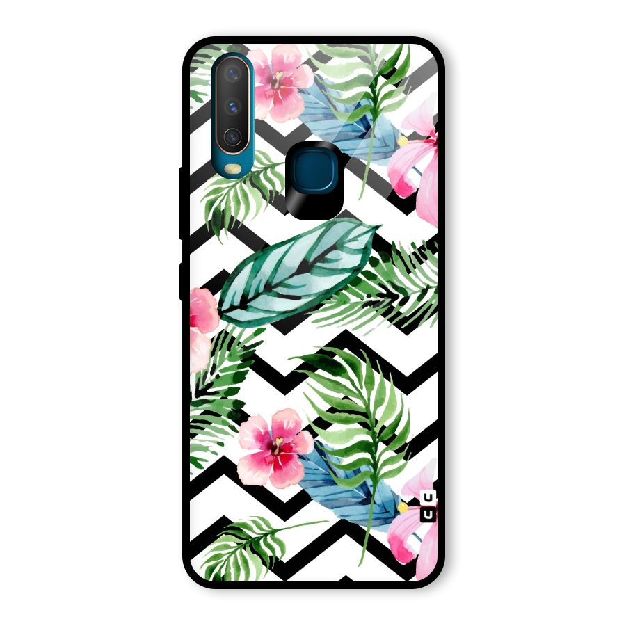 Modern Flowers Glass Back Case for Vivo U10