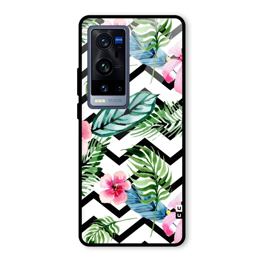 Modern Flowers Glass Back Case for Vivo X60 Pro Plus