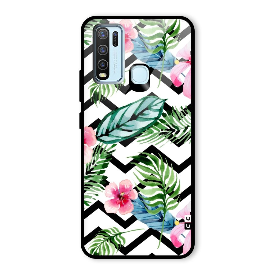 Modern Flowers Glass Back Case for Vivo Y50