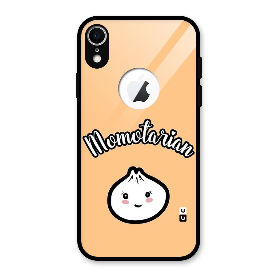 Momotarian Glass Back Case for iPhone XR Logo Cut