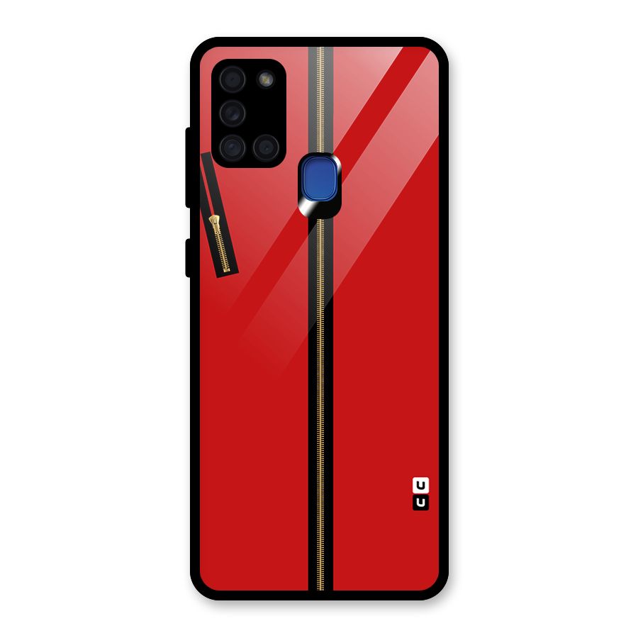 Money Heist Dress Code Minimalist Glass Back Case for Galaxy A21s