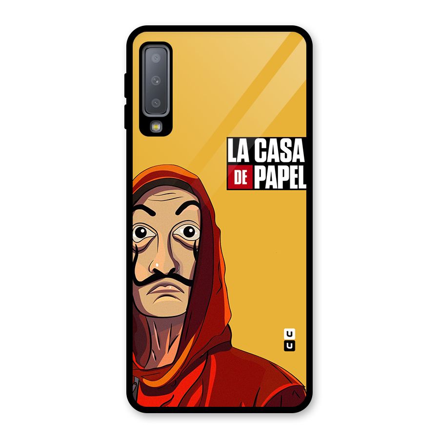Money Heist La Casa De Papel Glass Back Case for Galaxy A7 (2018)