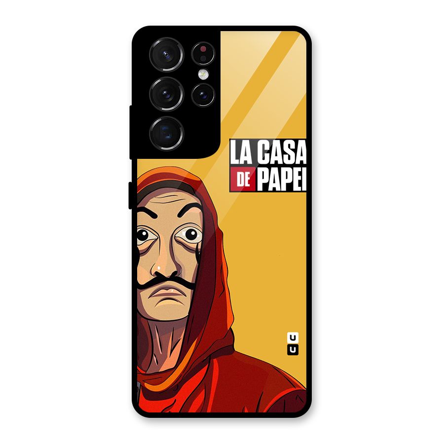 Money Heist La Casa De Papel Glass Back Case for Galaxy S21 Ultra 5G