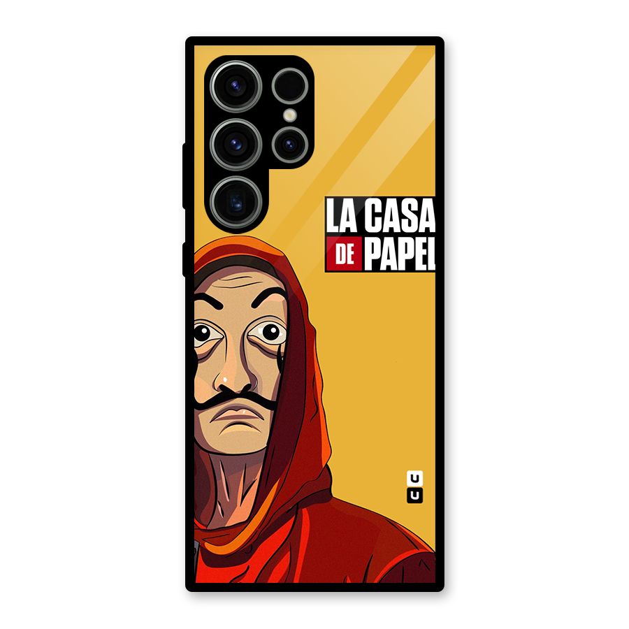 Money Heist La Casa De Papel Glass Back Case for Galaxy S23 Ultra